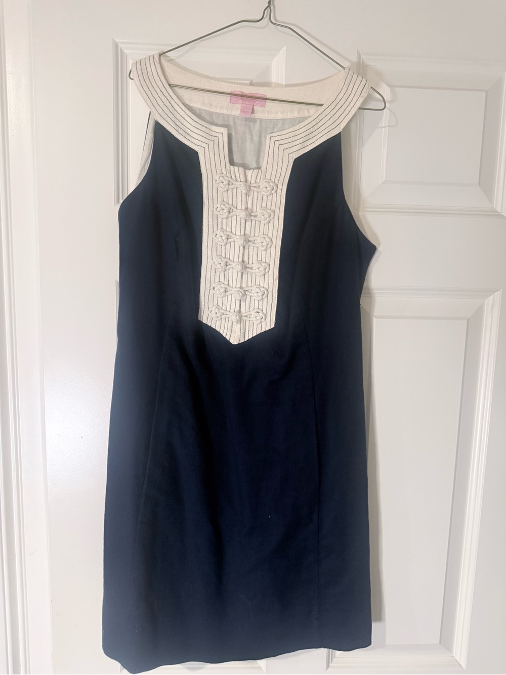 Lilly Pulitzer Navy & White Nautical Cotton Shift Dress – Size 2